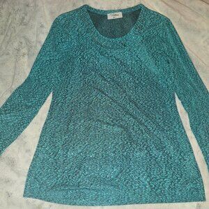 Teal shimmery shirt M/L